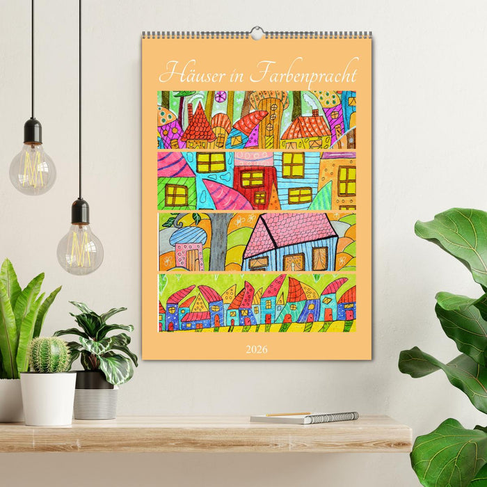 Häuser in Farbenpracht (CALVENDO Wandkalender 2026)