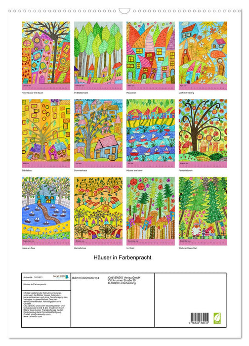 Häuser in Farbenpracht (CALVENDO Wandkalender 2026)