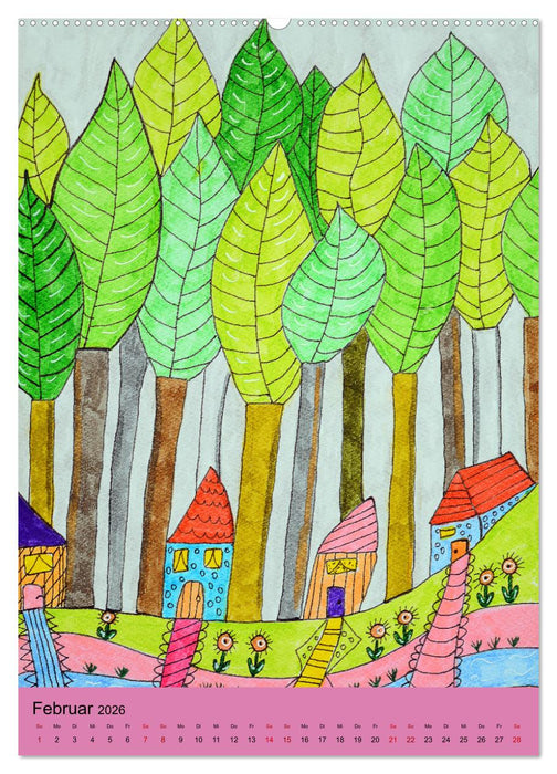 Häuser in Farbenpracht (CALVENDO Wandkalender 2026)