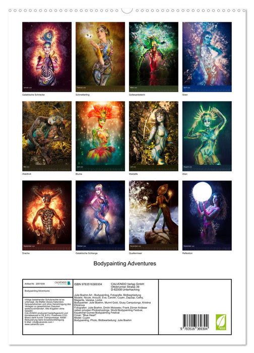 Bodypainting Adventures (CALVENDO Premium Wandkalender 2026)
