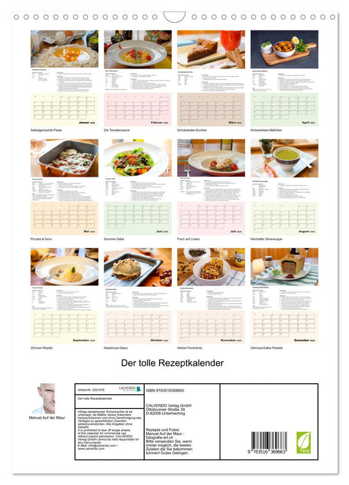 Der tolle Rezeptkalender (CALVENDO Wandkalender 2026)