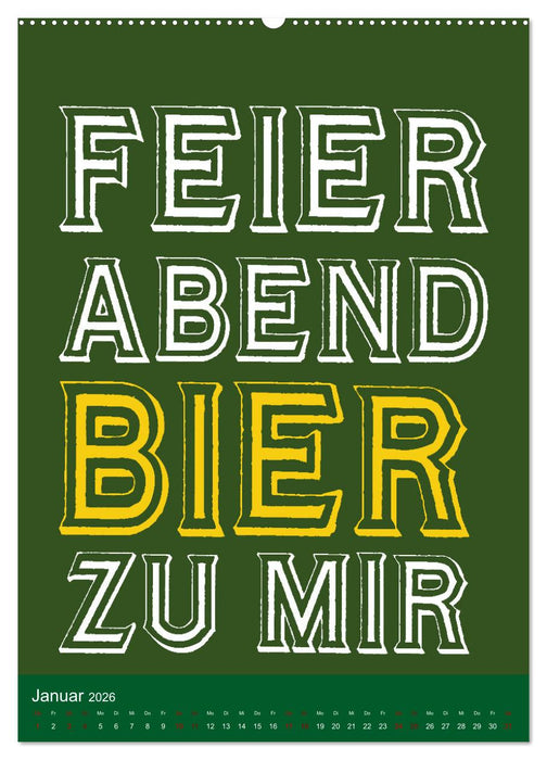 BIER Wandkalender -Trinken mit Stil (CALVENDO Premium Wandkalender 2026)