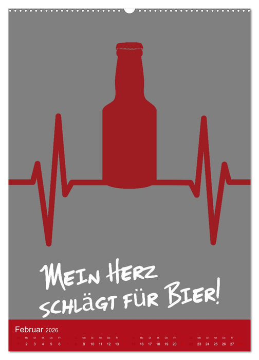 BIER Wandkalender -Trinken mit Stil (CALVENDO Premium Wandkalender 2026)