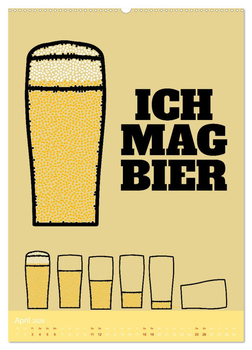 BIER Wandkalender -Trinken mit Stil (CALVENDO Premium Wandkalender 2026)