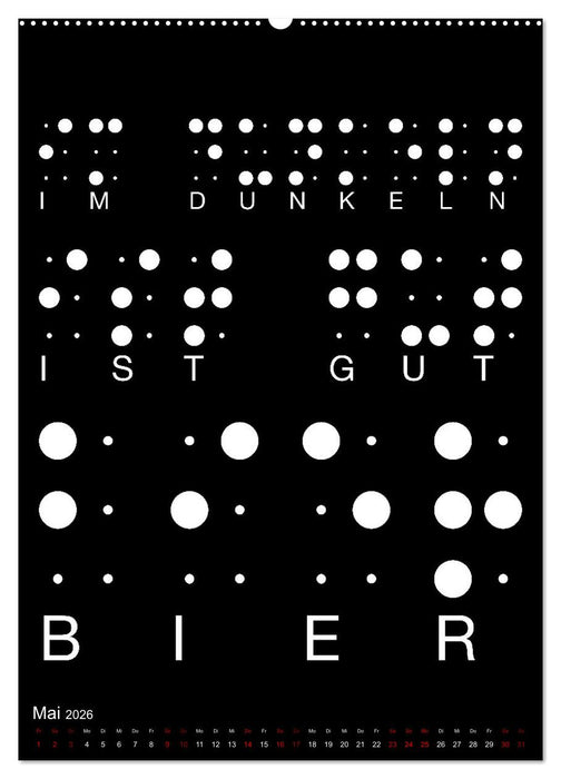 BIER Wandkalender -Trinken mit Stil (CALVENDO Premium Wandkalender 2026)