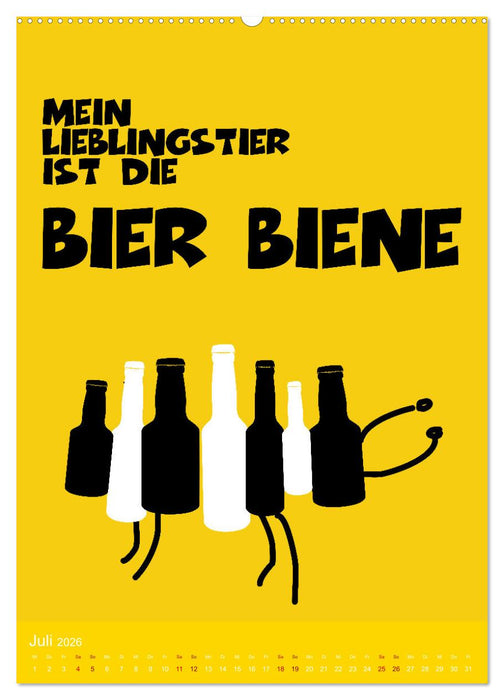 BIER Wandkalender -Trinken mit Stil (CALVENDO Premium Wandkalender 2026)