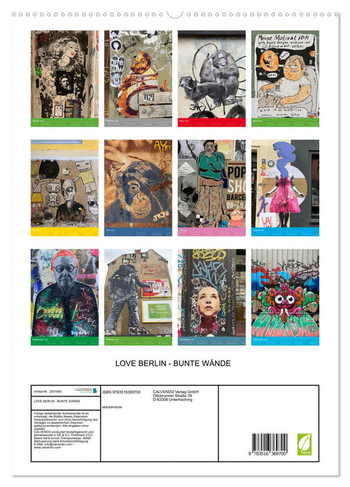 LOVE BERLIN - BUNTE WÄNDE (CALVENDO Premium Wandkalender 2026)