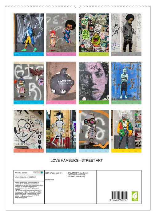 LOVE HAMBURG - STREET ART (CALVENDO Premium Wandkalender 2026)