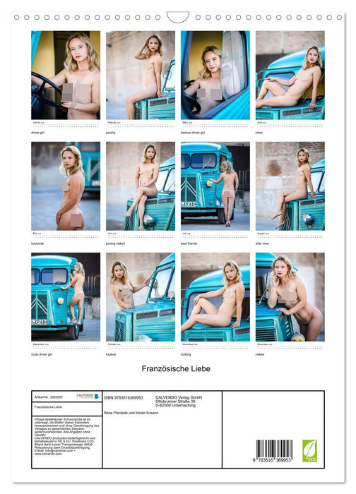 Französische Liebe (CALVENDO Wandkalender 2026)