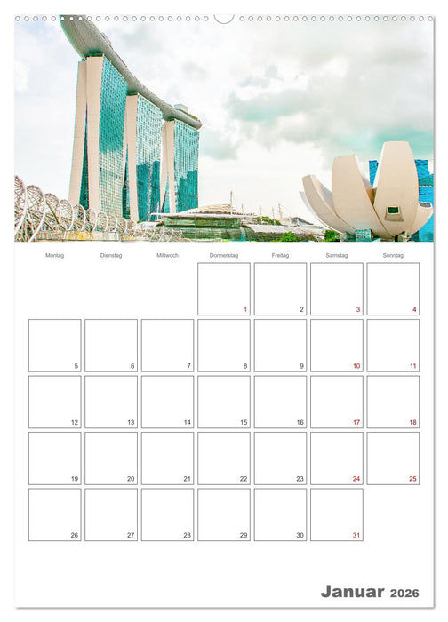 Unterwegs in Singapur (CALVENDO Wandkalender 2026)