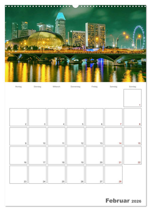 Unterwegs in Singapur (CALVENDO Wandkalender 2026)