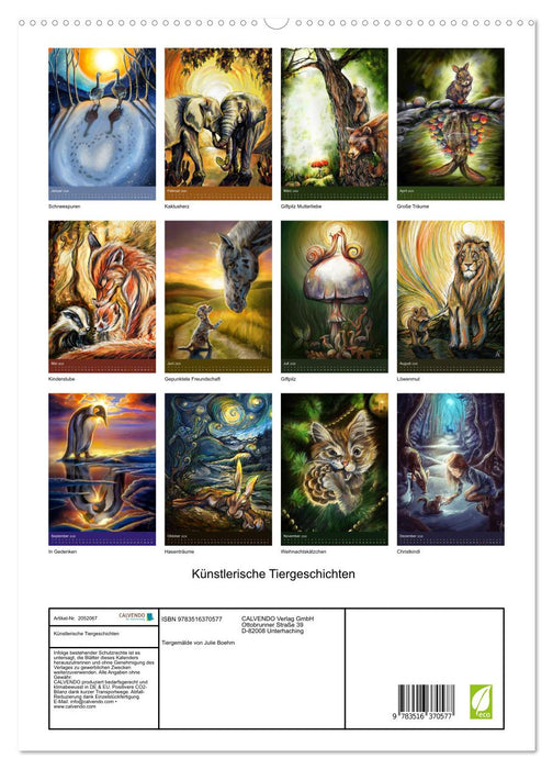 Künstlerische Tiergeschichten (CALVENDO Wandkalender 2026)