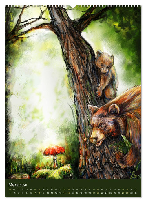 Künstlerische Tiergeschichten (CALVENDO Wandkalender 2026)