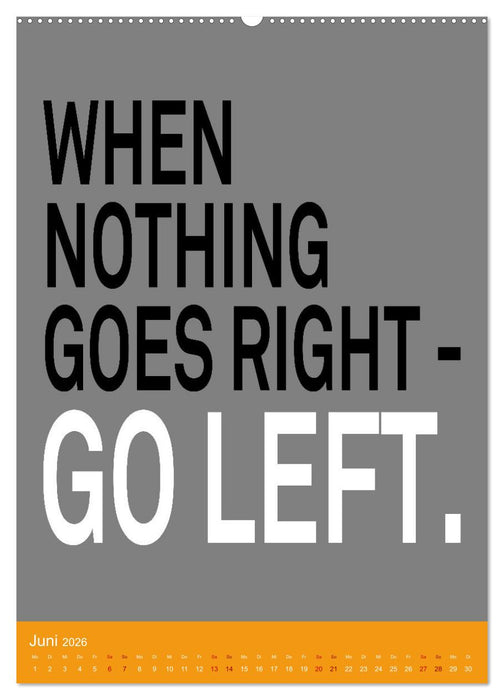 Aufstehen, Krone richten, weitergehen (CALVENDO Wandkalender 2026)