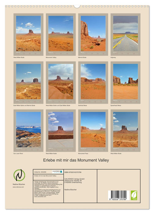 Erlebe mit mir das Monument Valley (CALVENDO Premium Wandkalender 2026)