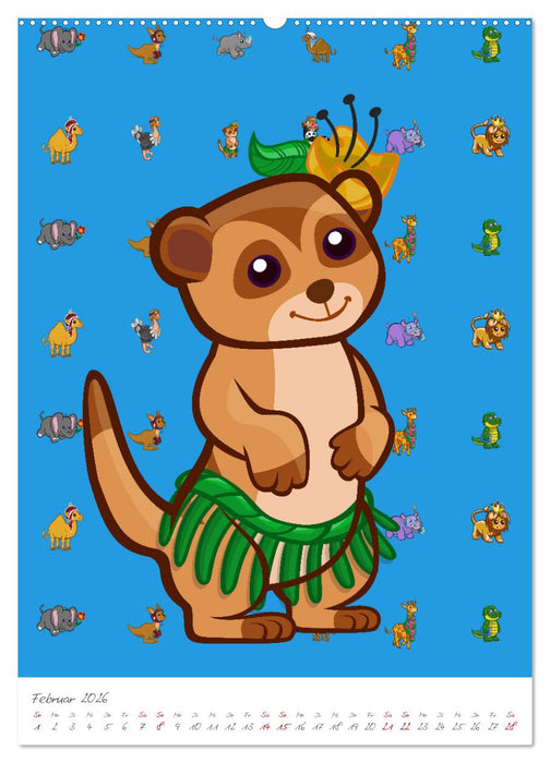 Grundschule Tier Kalender - Tier Wandkalender für Vorschule, Grundschule und Kinderzimmer (CALVENDO Wandkalender 2026)