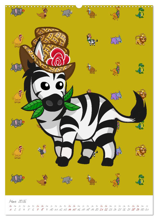 Grundschule Tier Kalender - Tier Wandkalender für Vorschule, Grundschule und Kinderzimmer (CALVENDO Wandkalender 2026)