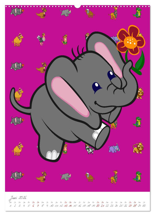 Grundschule Tier Kalender - Tier Wandkalender für Vorschule, Grundschule und Kinderzimmer (CALVENDO Wandkalender 2026)