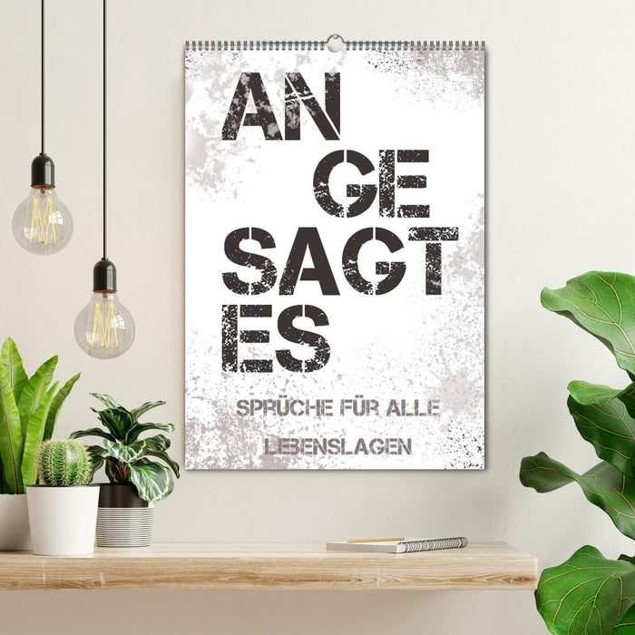 Angesagtes-Sprüche für alle Lebenslagen (CALVENDO Wandkalender 2026)