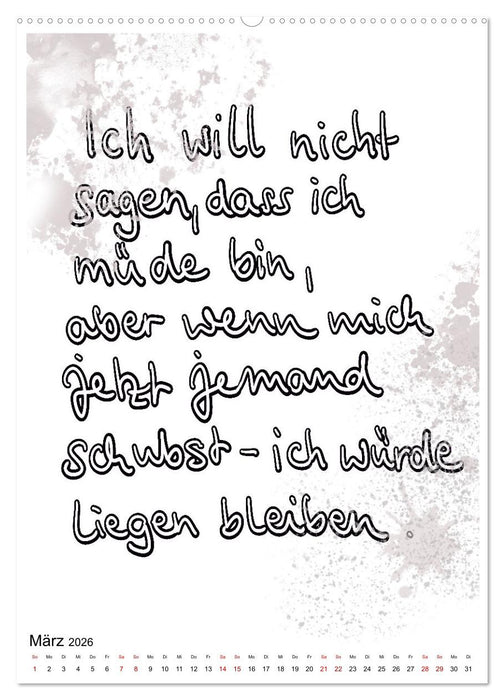 Angesagtes-Sprüche für alle Lebenslagen (CALVENDO Wandkalender 2026)