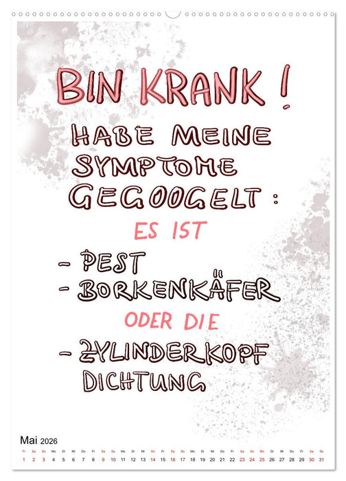 Angesagtes-Sprüche für alle Lebenslagen (CALVENDO Wandkalender 2026)