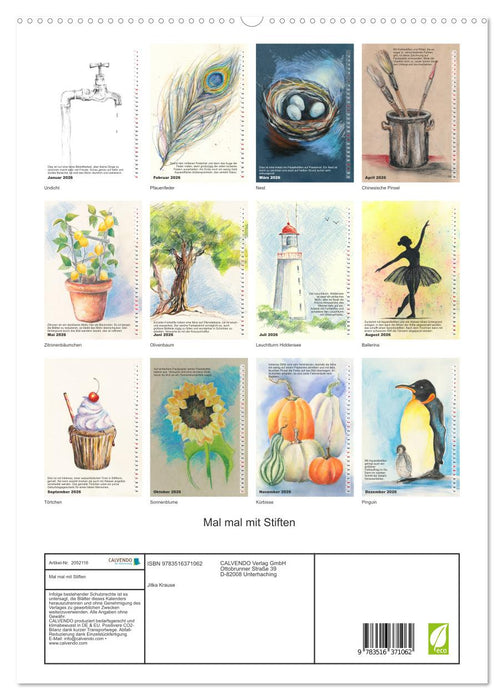 Mal mal mit Stiften (CALVENDO Premium Wandkalender 2026)