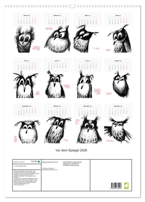 Vor dem Spiegel 2026 (CALVENDO Wandkalender 2026)