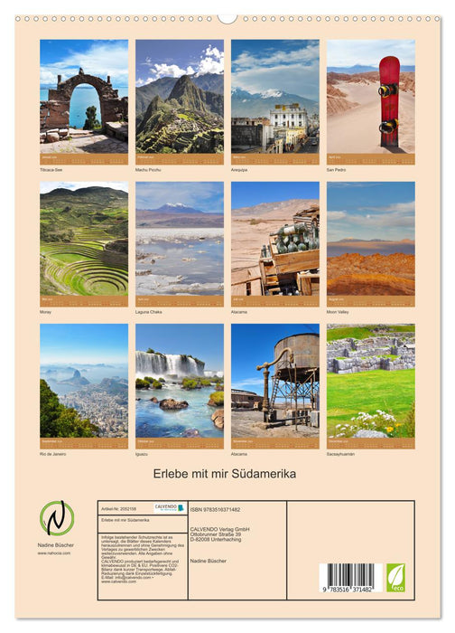 Erlebe mit mir Südamerika (CALVENDO Premium Wandkalender 2026)