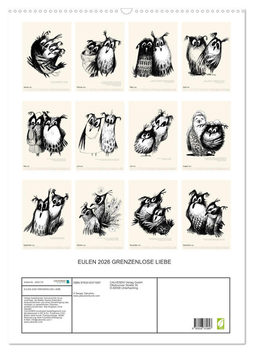 EULEN 2026 GRENZENLOSE LIEBE (CALVENDO Wandkalender 2026)