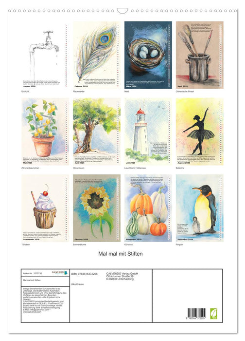 Mal mal mit Stiften (CALVENDO Wandkalender 2026)