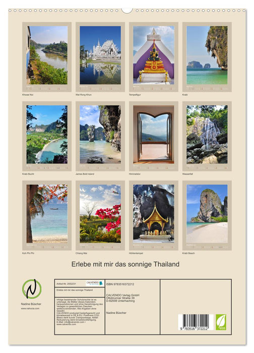 Erlebe mit mir das sonnige Thailand (CALVENDO Premium Wandkalender 2026)