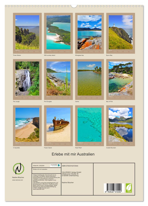 Erlebe mit mir Australien (CALVENDO Premium Wandkalender 2026)
