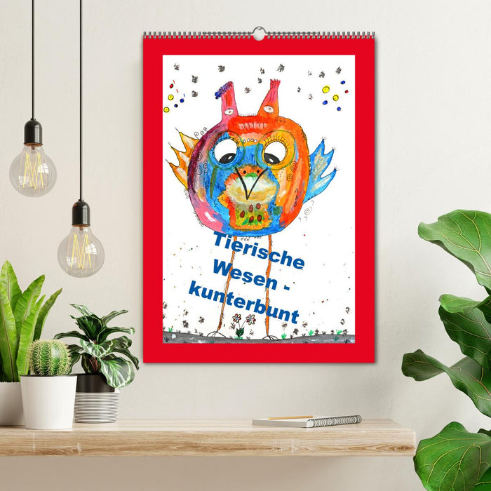 Tierische Wesen - kunterbunt (CALVENDO Wandkalender 2026)