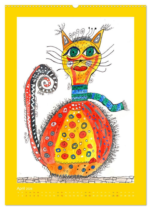 Tierische Wesen - kunterbunt (CALVENDO Wandkalender 2026)