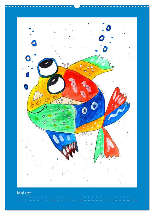 Tierische Wesen - kunterbunt (CALVENDO Wandkalender 2026)