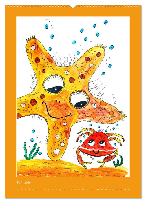 Tierische Wesen - kunterbunt (CALVENDO Wandkalender 2026)
