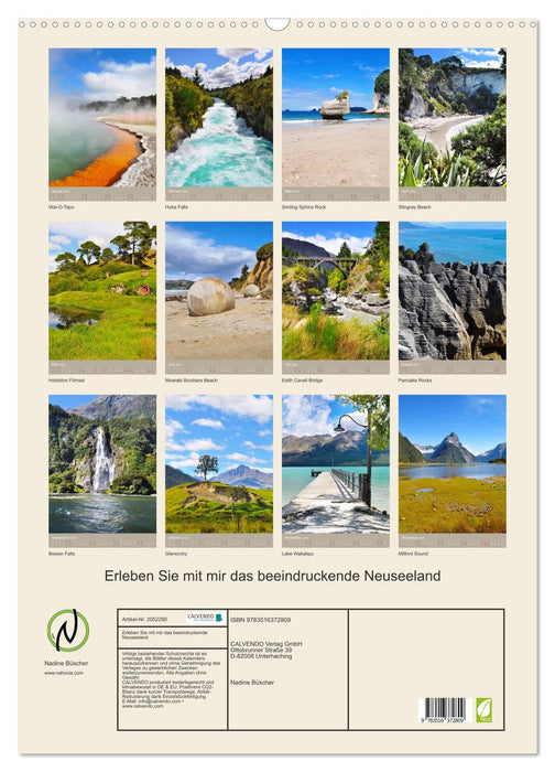 Erleben Sie mit mir das beeindruckende Neuseeland (CALVENDO Wandkalender 2026)