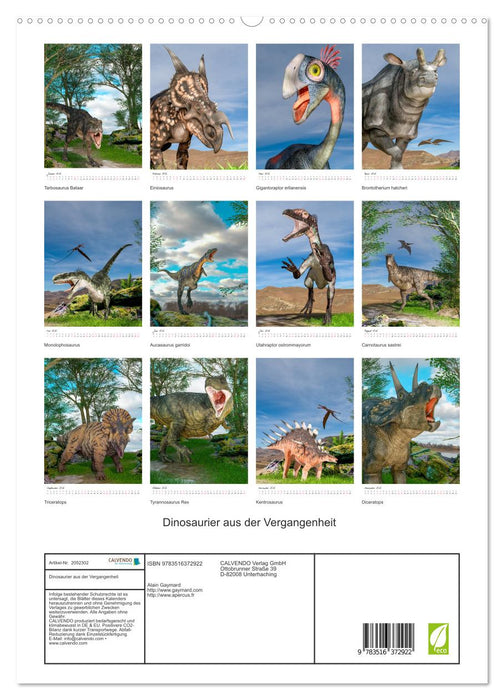 Dinosaurier aus der Vergangenheit (CALVENDO Premium Wandkalender 2026)