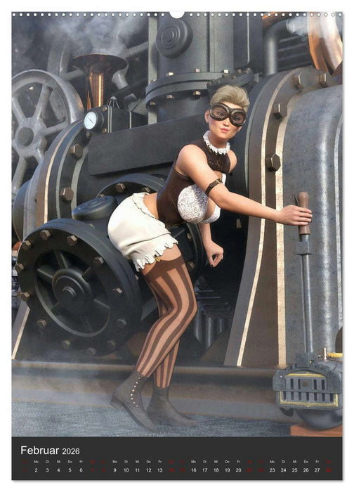 Sexy Steampunk Pin Up (CALVENDO Premium Wandkalender 2026)