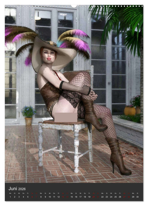 Sexy Steampunk Pin Up (CALVENDO Premium Wandkalender 2026)