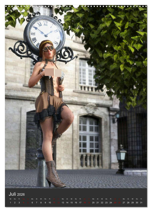 Sexy Steampunk Pin Up (CALVENDO Premium Wandkalender 2026)