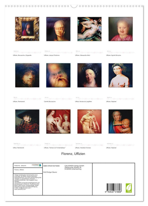 Florenz, Uffizien (CALVENDO Premium Wandkalender 2026)