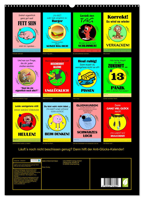 Läuft´s noch nicht beschissen genug? Dann hilft der Anti-Glücks-Kalender! (CALVENDO Premium Wandkalender 2026)