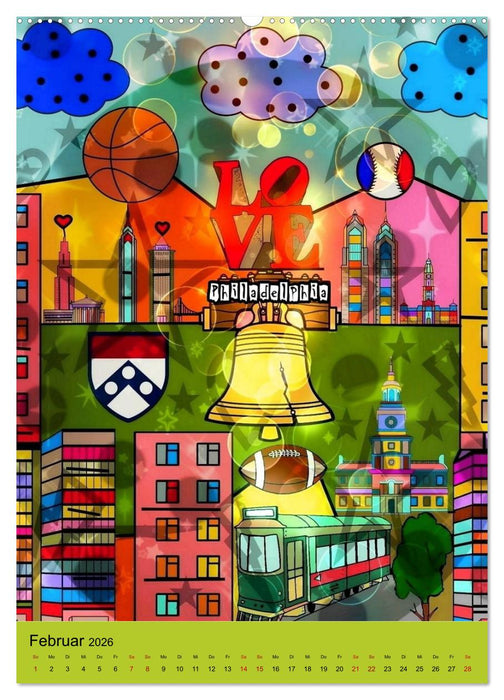 United States Pop Art von Nico Bielow (CALVENDO Wandkalender 2026)