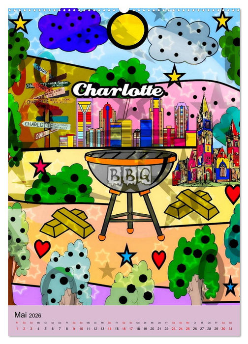 United States Pop Art von Nico Bielow (CALVENDO Wandkalender 2026)