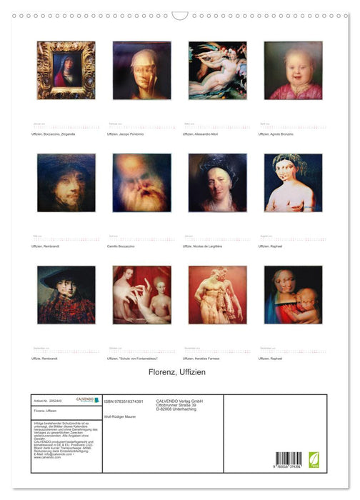 Florenz, Uffizien (CALVENDO Wandkalender 2026)