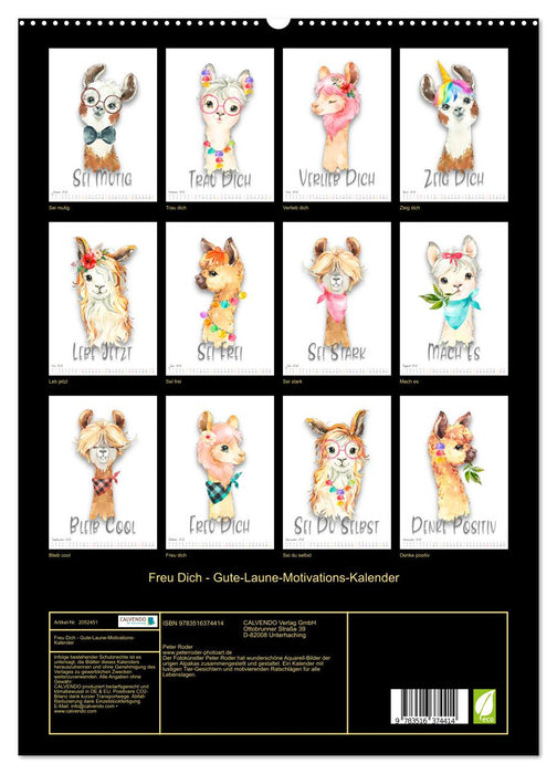 Freu Dich - Gute-Laune-Motivations-Kalender (CALVENDO Premium Wandkalender 2026)