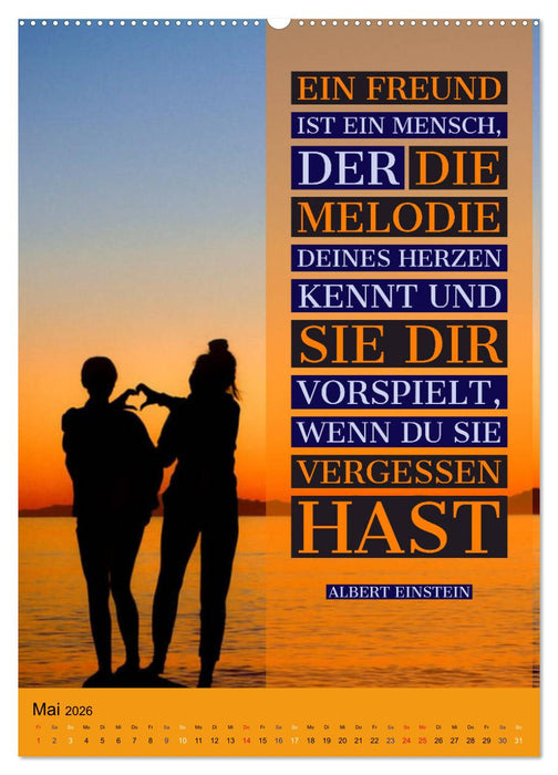 Freundschaft Weisheiten und Zitate (CALVENDO Premium Wandkalender 2026)