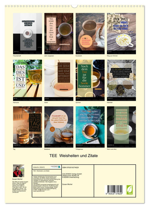 TEE Weisheiten und Zitate (CALVENDO Premium Wandkalender 2026)