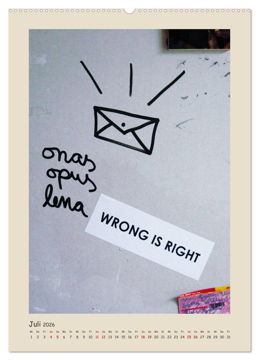 Berlin Love Streetart (CALVENDO Premium Wandkalender 2026)